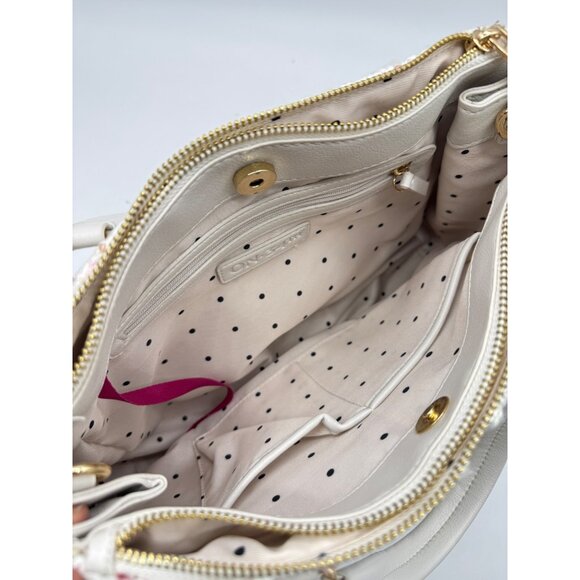 On 34th Robbinn tweed medium women's satchel crossbody bag - White Multi - Picture 6 of 13